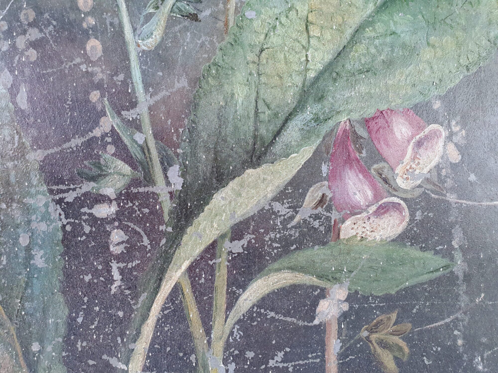 Pair of Edwardian still life Floral Paintings on Tin