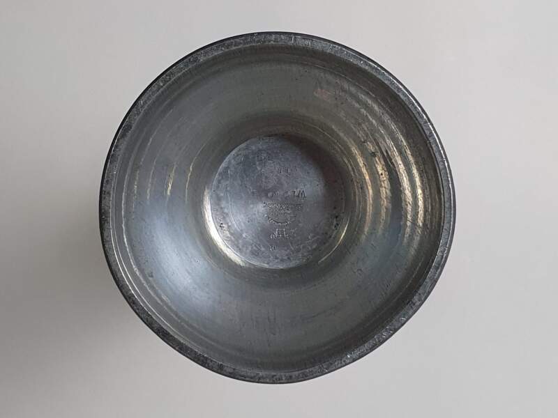 Pair of Hand Beaten Art Deco Pewter Vases