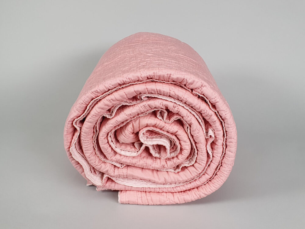Pink whole cloth Durham antique Quilt