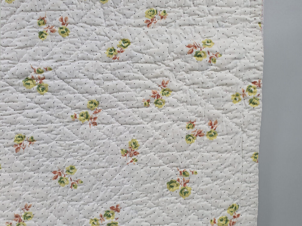 Reversible handstitched whole cloth antique Quilt