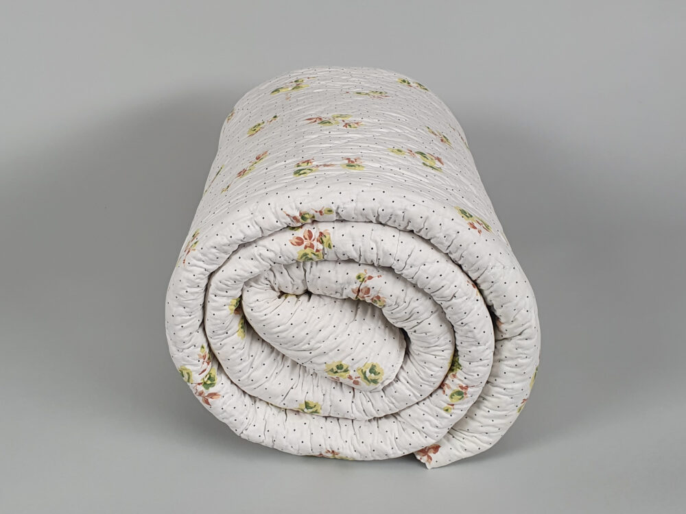 Reversible handstitched whole cloth antique Quilt