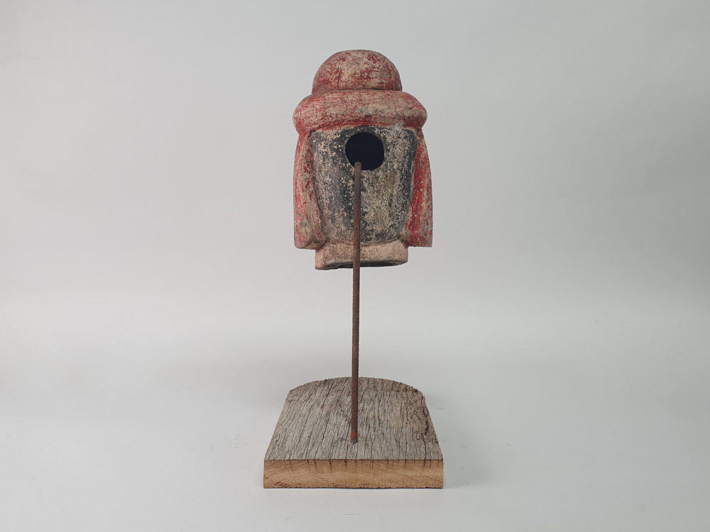 Rustic antique carved Burmese Puppet Head