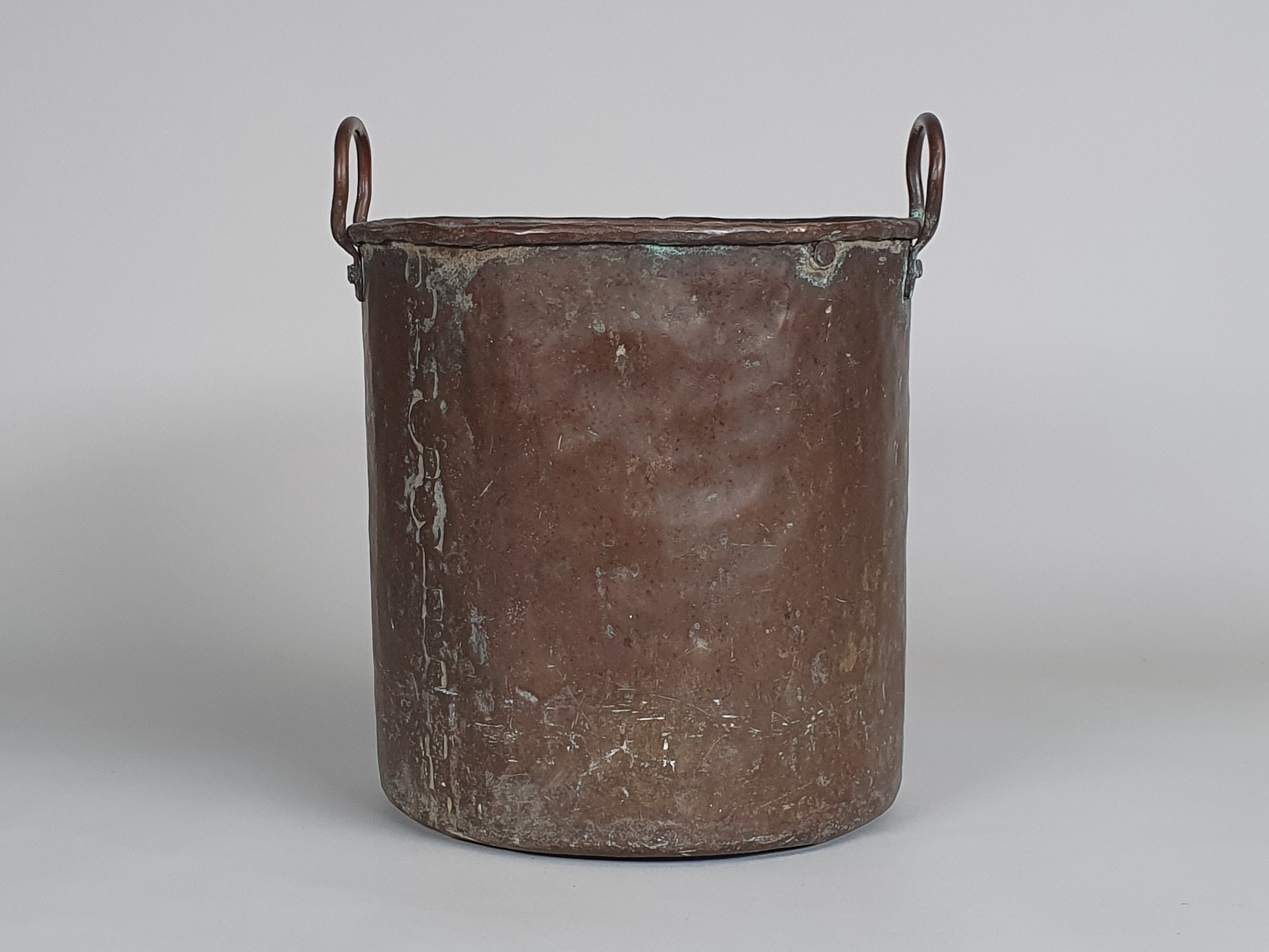 Rustic antique riveted Copper Bucket