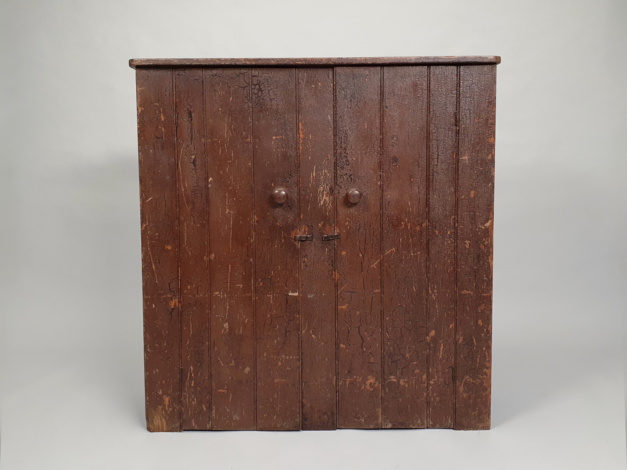 Rustic antique Wall or Hanging Cupboard in original paint