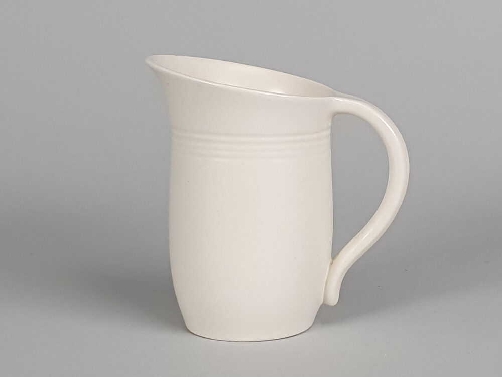 Set of 3 antique Art Deco Spode Velamour matte white Jugs or Pitchers