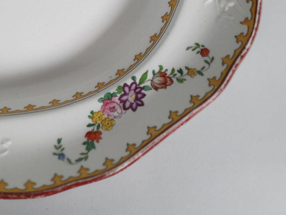 Set of 3 graduating antique ceramic Serving Platters from Copeland Spode in Vienna Bird pattern
