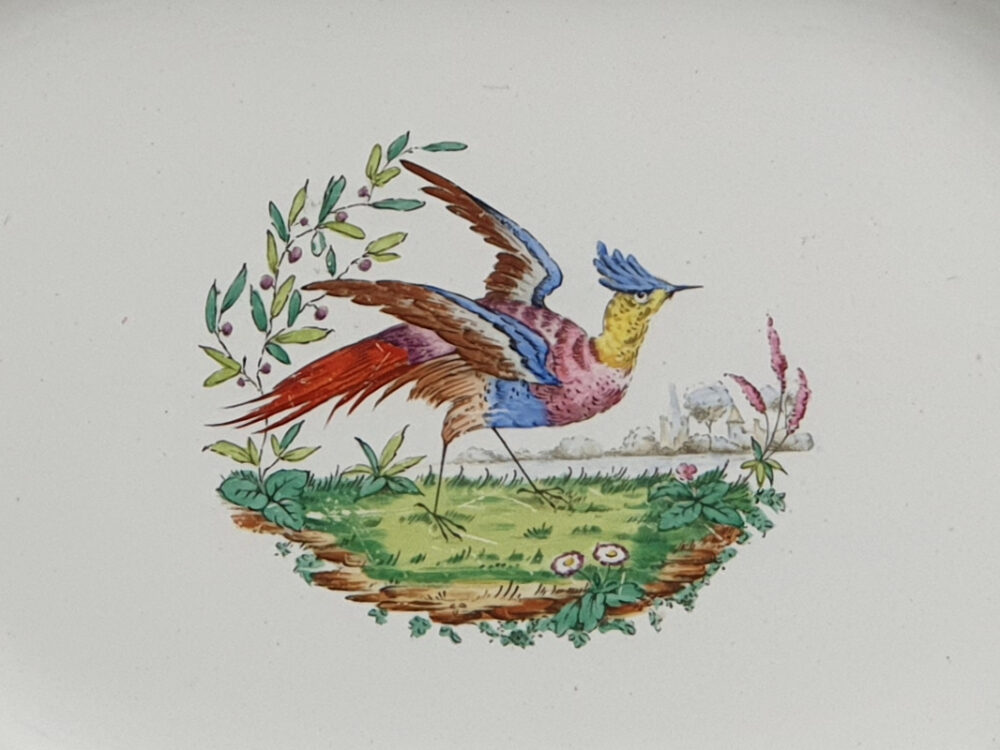 Set of 3 graduating antique ceramic Serving Platters from Copeland Spode in Vienna Bird pattern
