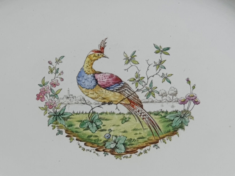 Set of 3 graduating antique ceramic Serving Platters from Copeland Spode in Vienna Bird pattern