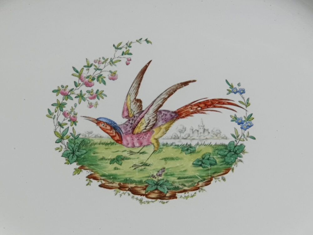 Set of 3 graduating antique ceramic Serving Platters from Copeland Spode in Vienna Bird pattern