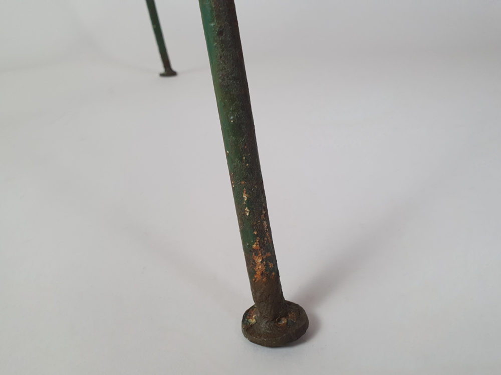 Set of 4 mid century Heals wirework green garden Chairs