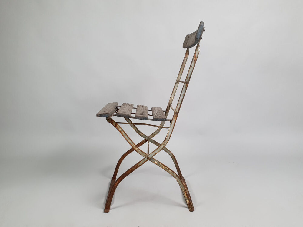 Set of 4 wooden folding antique Garden Chairs