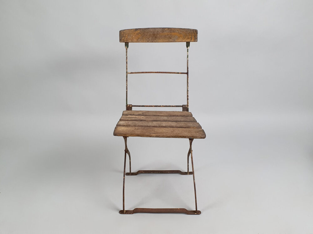 Set of 4 wooden folding antique Garden Chairs