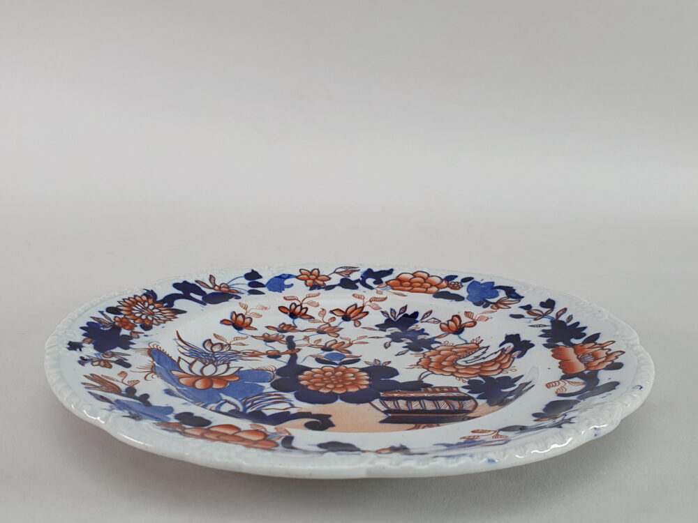 Set of 6 antique Georgian Masons Ironstone 'Japan Basket' Plates