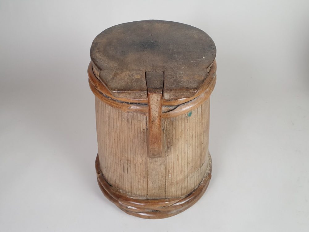 Set of three 19th century Scandinavian wooden Tankards