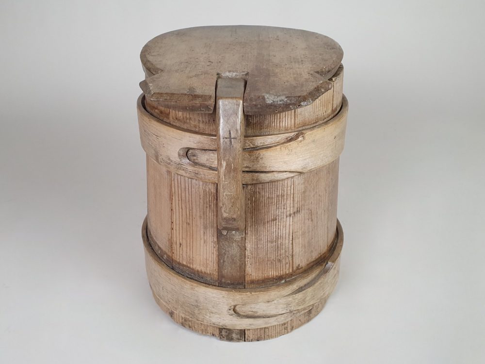 Set of three 19th century Scandinavian wooden Tankards