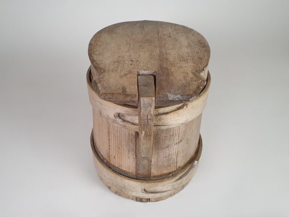 Set of three 19th century Scandinavian wooden Tankards