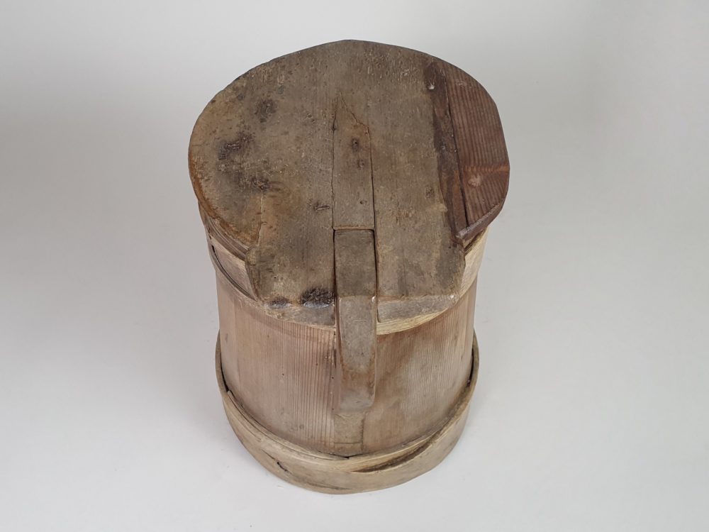Set of three 19th century Scandinavian wooden Tankards