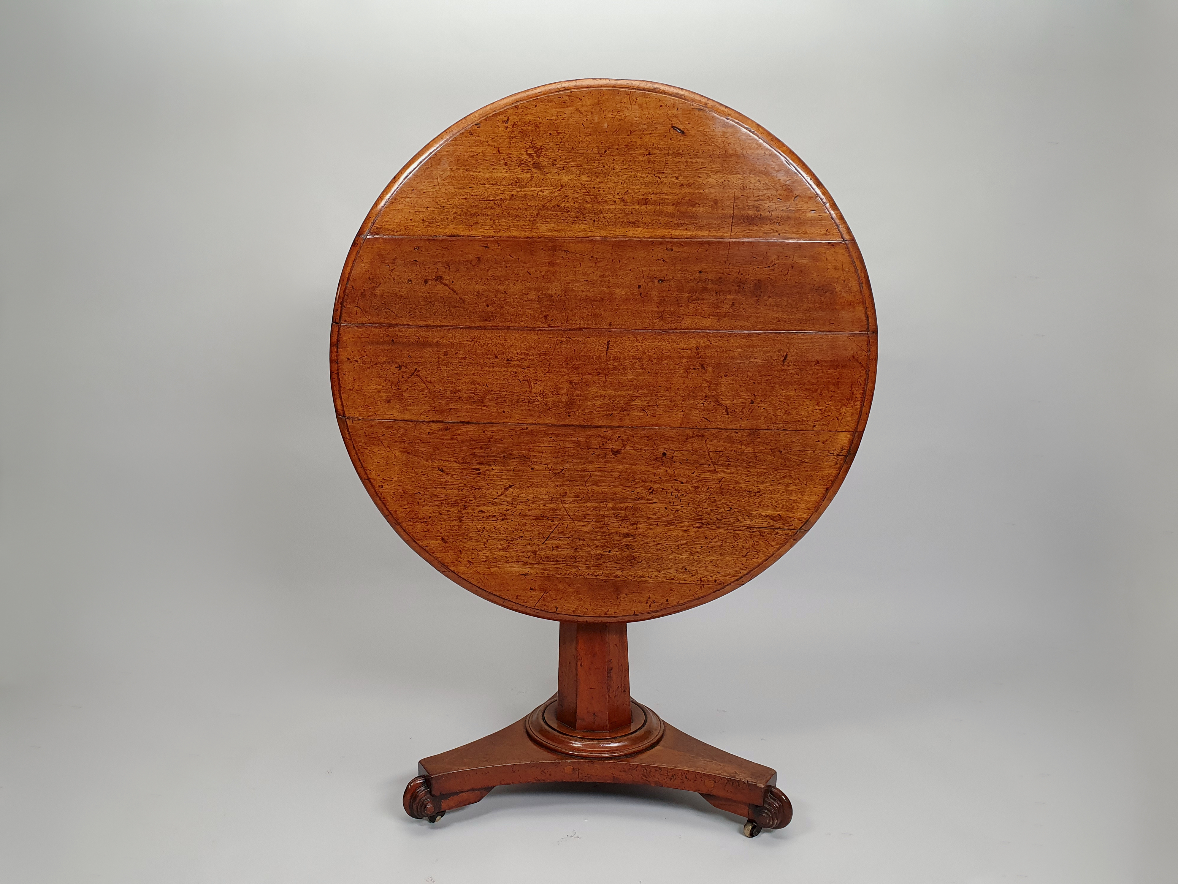 Victorian tilt top mahogany Table folded down