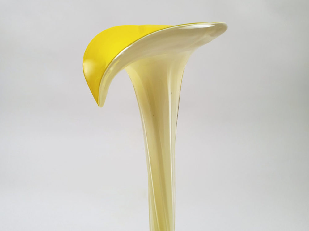 Tall antique murano petal glass Vase