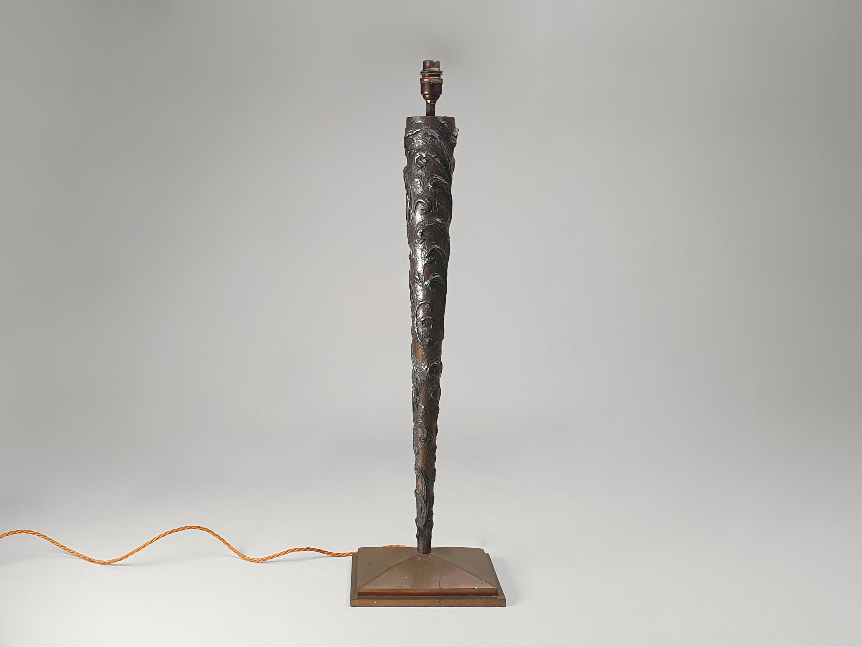 mid century bronze effect table lamp base