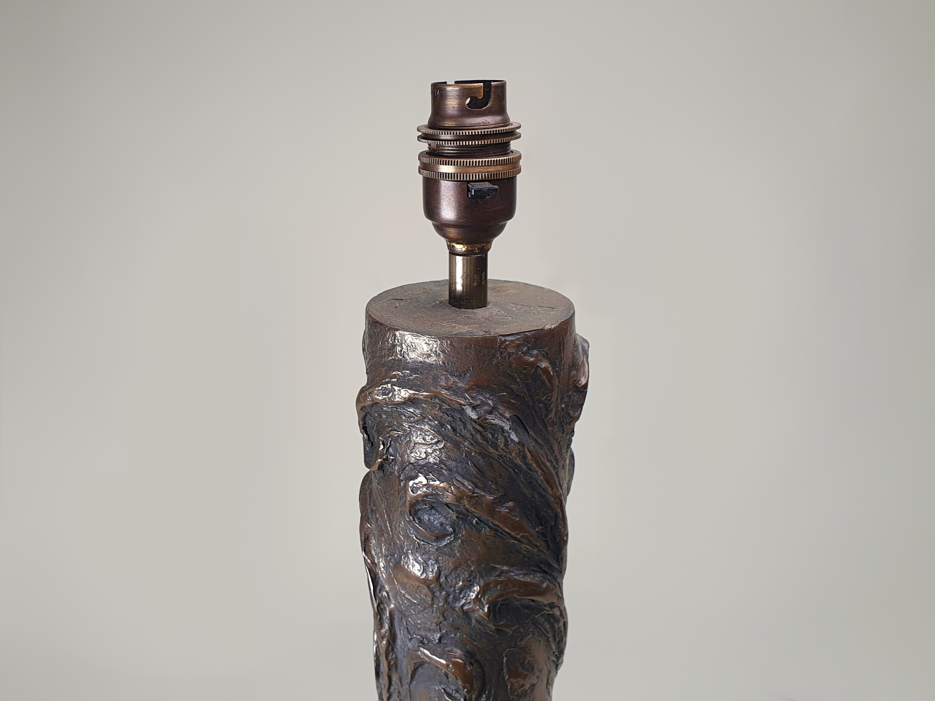 mid century bronze effect table lamp bulb holder