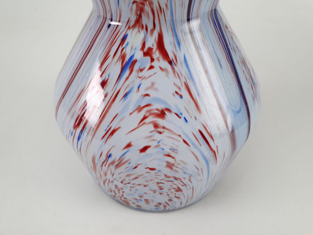 Trio of mid century antique murano 'end of the day' Splatter Glass Vases