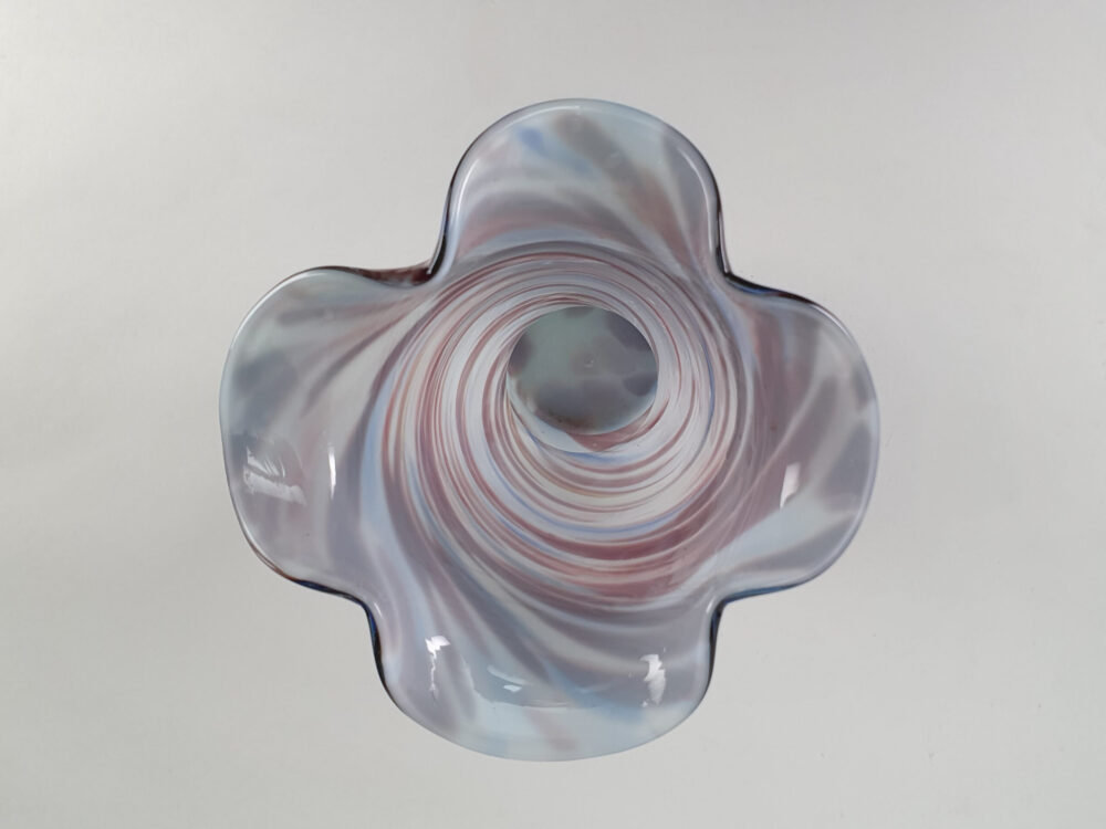 Trio of mid century antique murano 'end of the day' Splatter Glass Vases