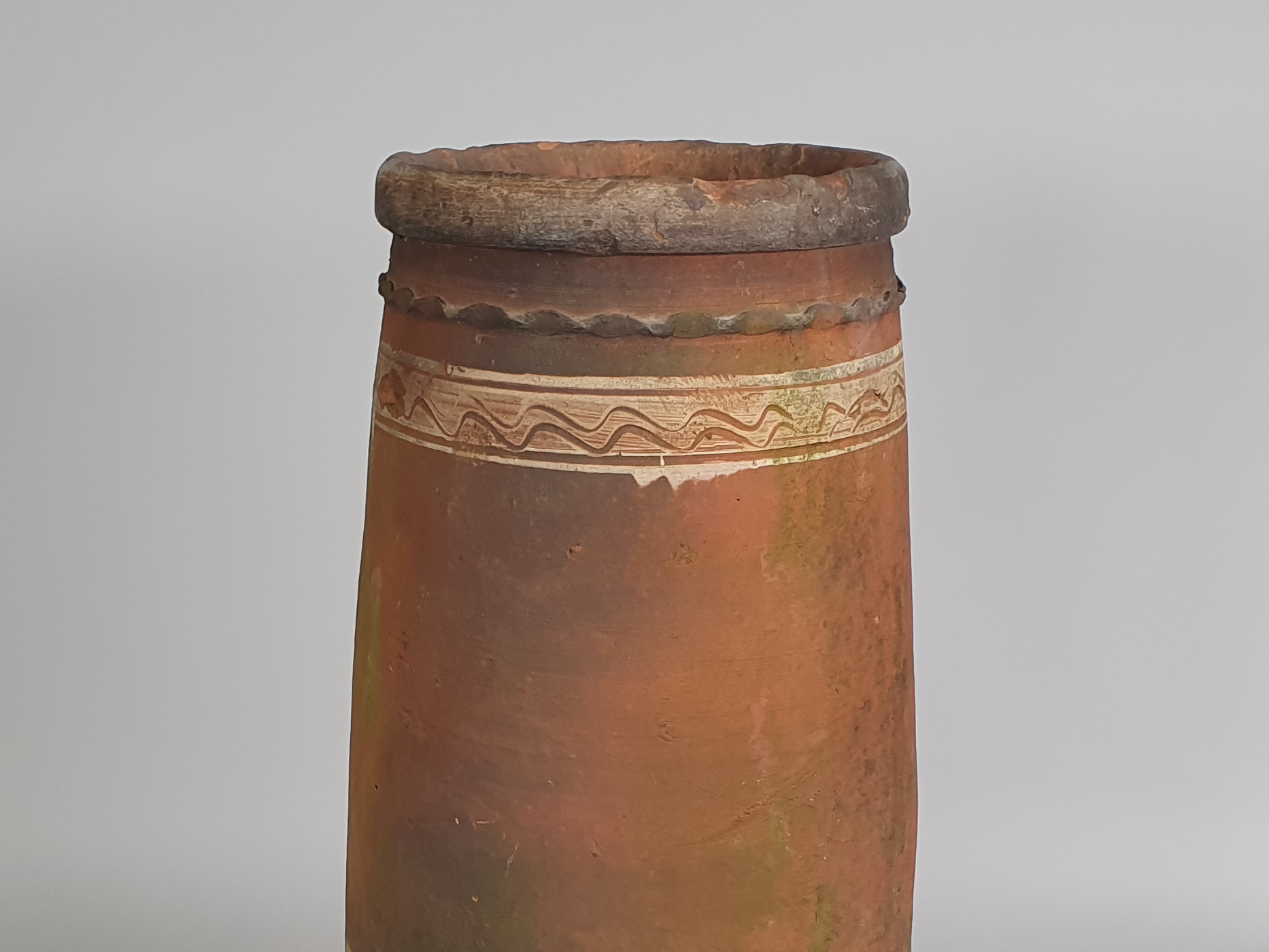 Two 19th century antique slipware Fareham Chimney Pots