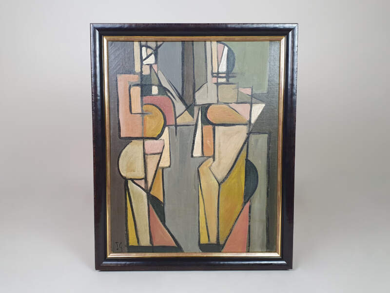 Two Cubist Portraits, oil on canvas