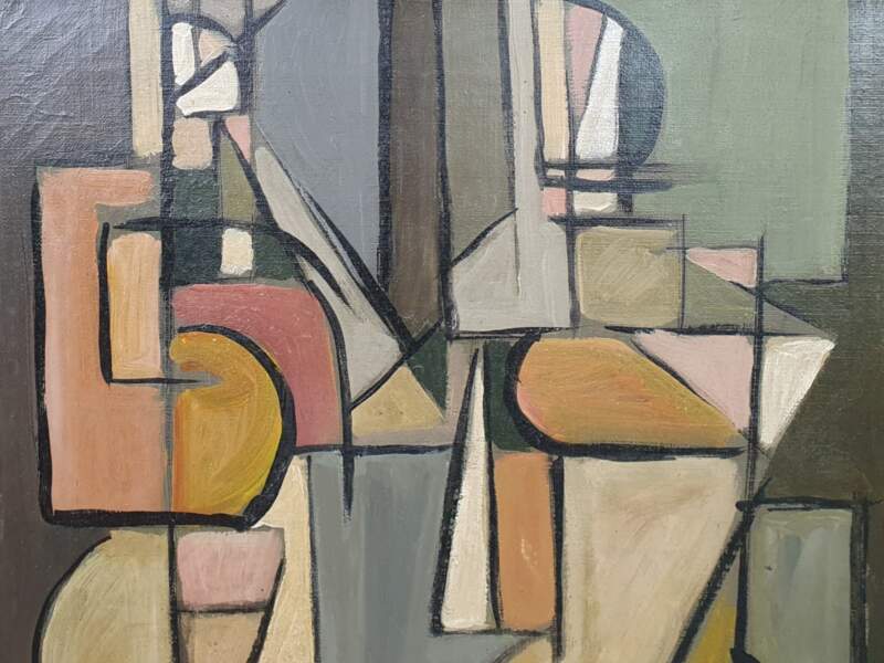 Two Cubist Portraits, oil on canvas