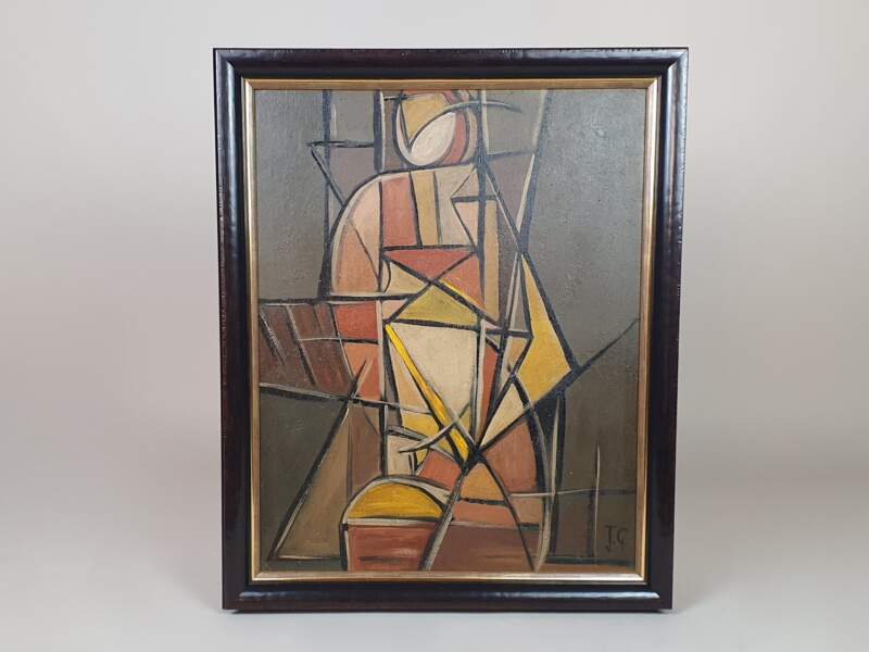 Two Cubist Portraits, oil on canvas