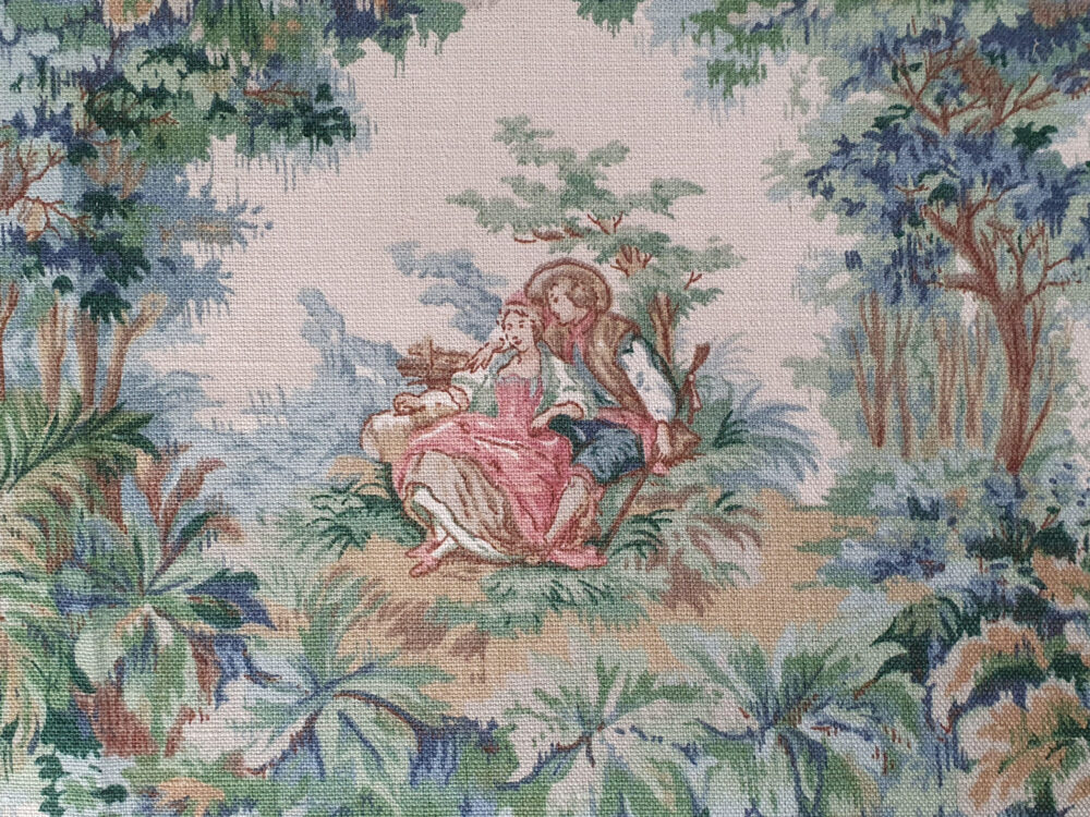 Unused Vintage 1950s Sanderson Linen Fabric 'Arbour'(6.4 metres)