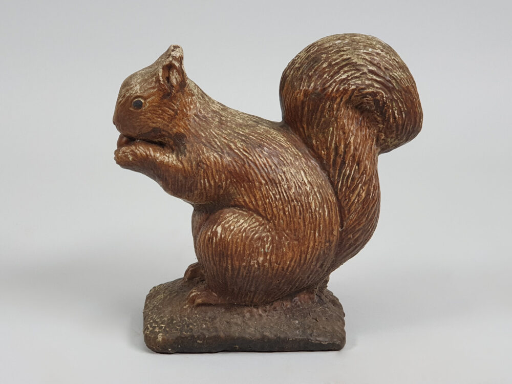 Unusual Squirrel antique garden Ornament, in original paint