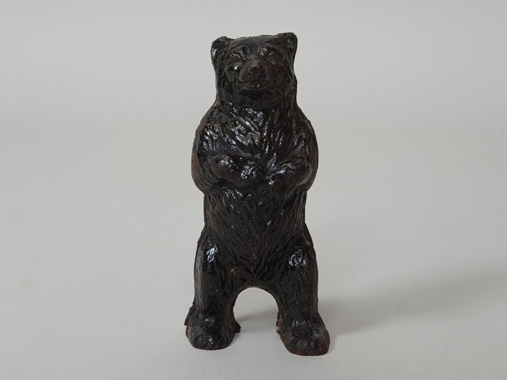 Victorian cast iron black bear money box