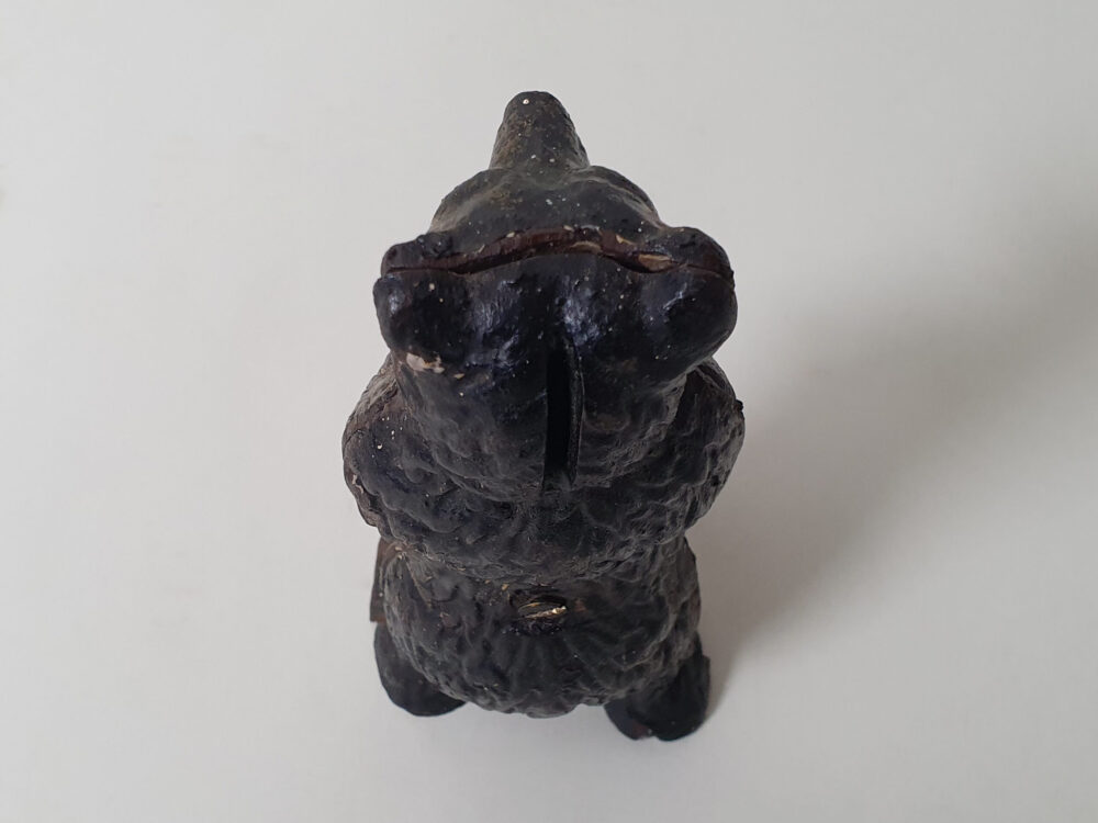 Victorian cast iron black bear money box