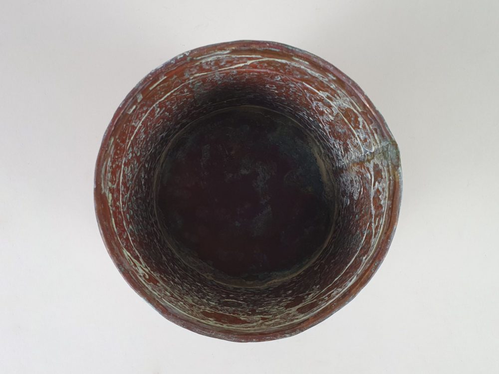 Victorian embossed copper Jar and Lid