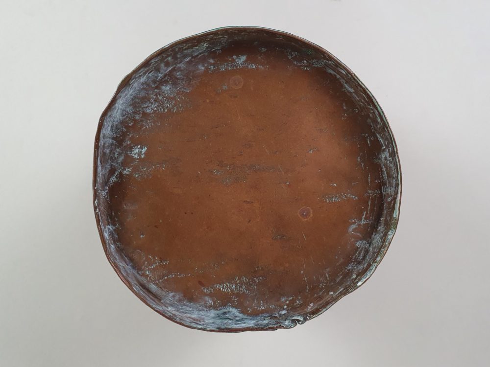 Victorian embossed copper Jar and Lid