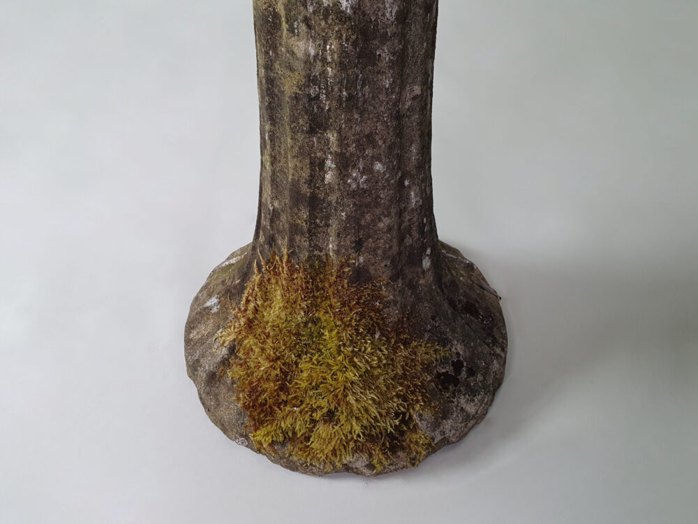 Well weathered antique garden ornament pedestal Sundial